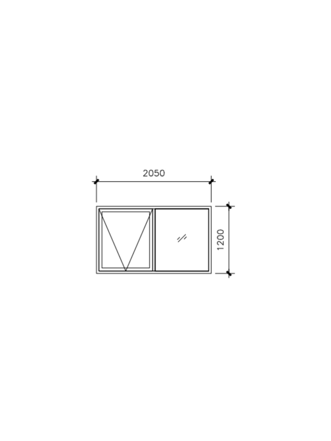 GL Classic 76 x 35 Frame Awning Window 2050W×1200H