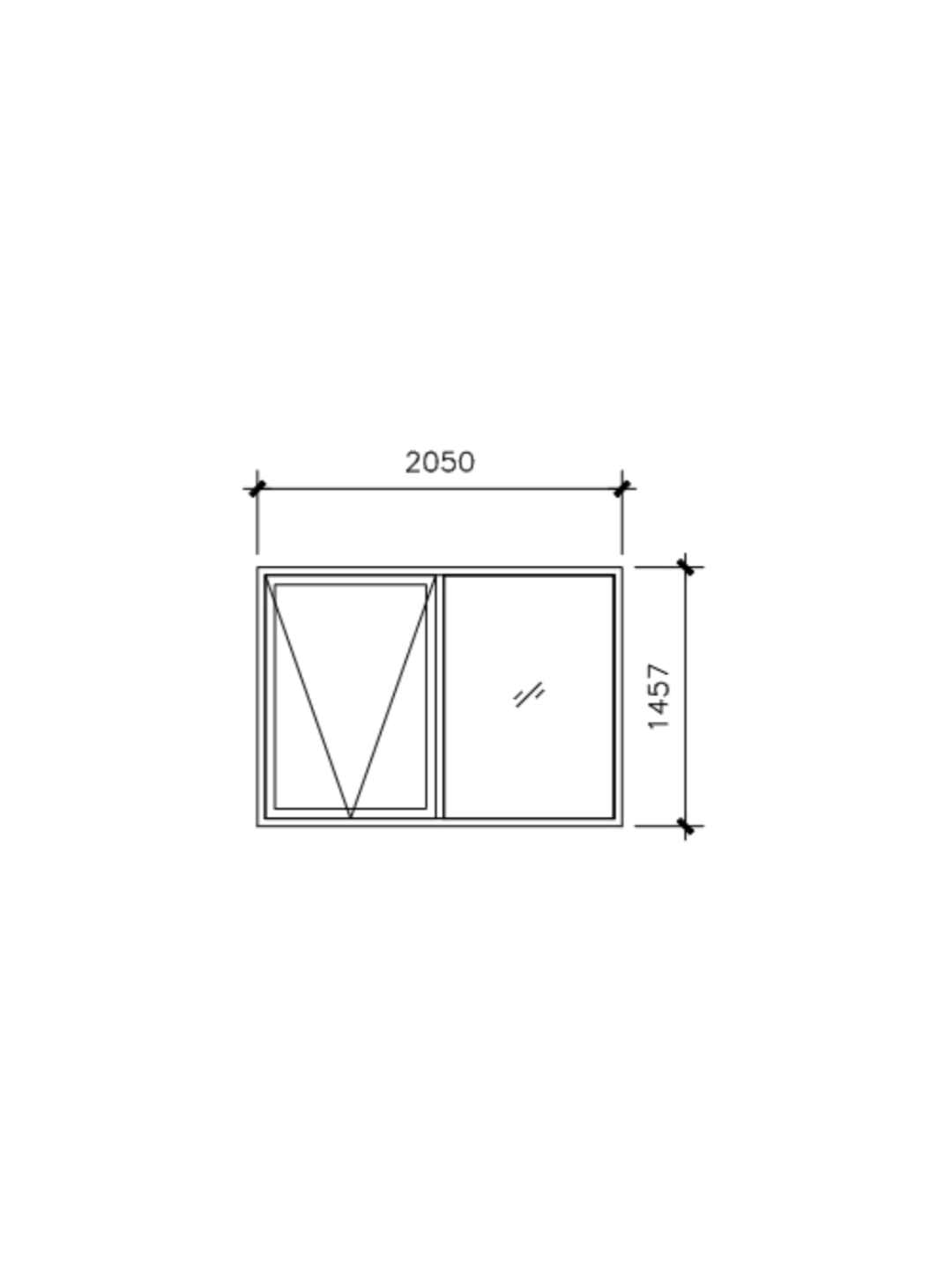 GL Classic 76 x 35 Frame Awning Window 2050W×1457H